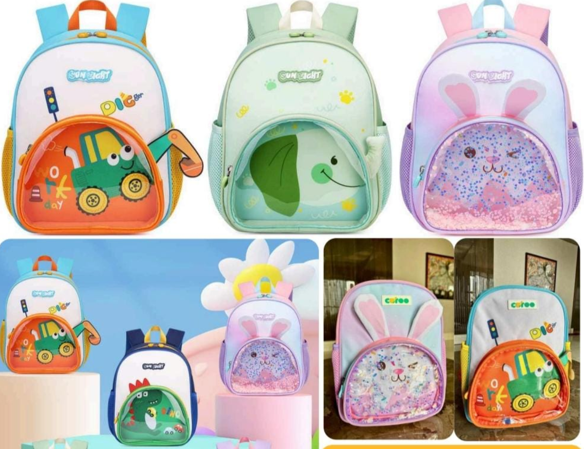 Cartoonistic Glittery Backpack