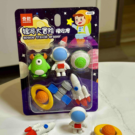 Spaceship Eraser Set