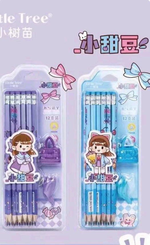 Girl Cartoon Pencil Set
