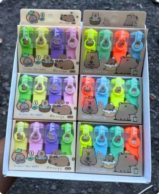 Cute Capybara Highlighter Set