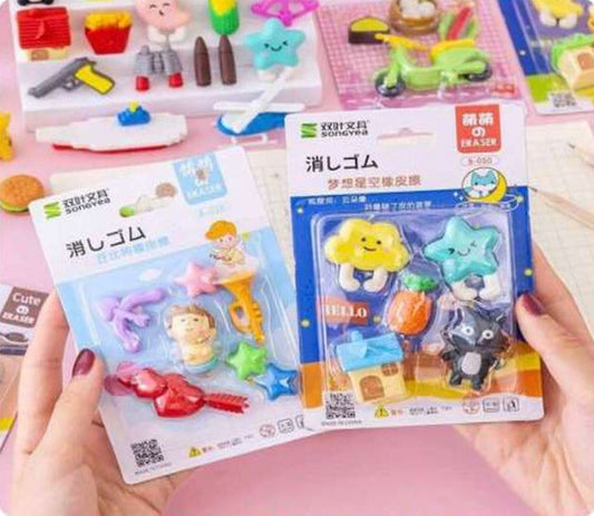 Kawaii Premium Eraser Set