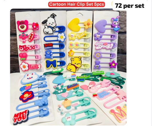 Cartoon Hair Clip Set 5pcs