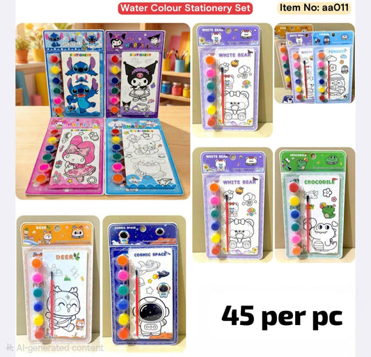 Water Colour Stationery Set
