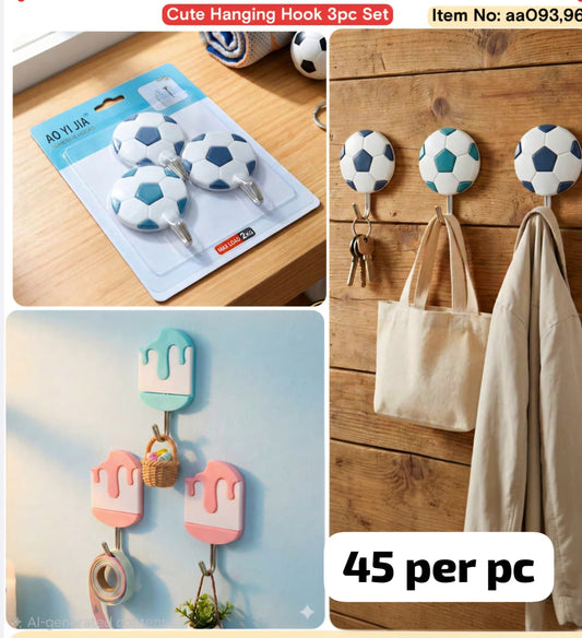 Cute Hanging Hook 3pc Set