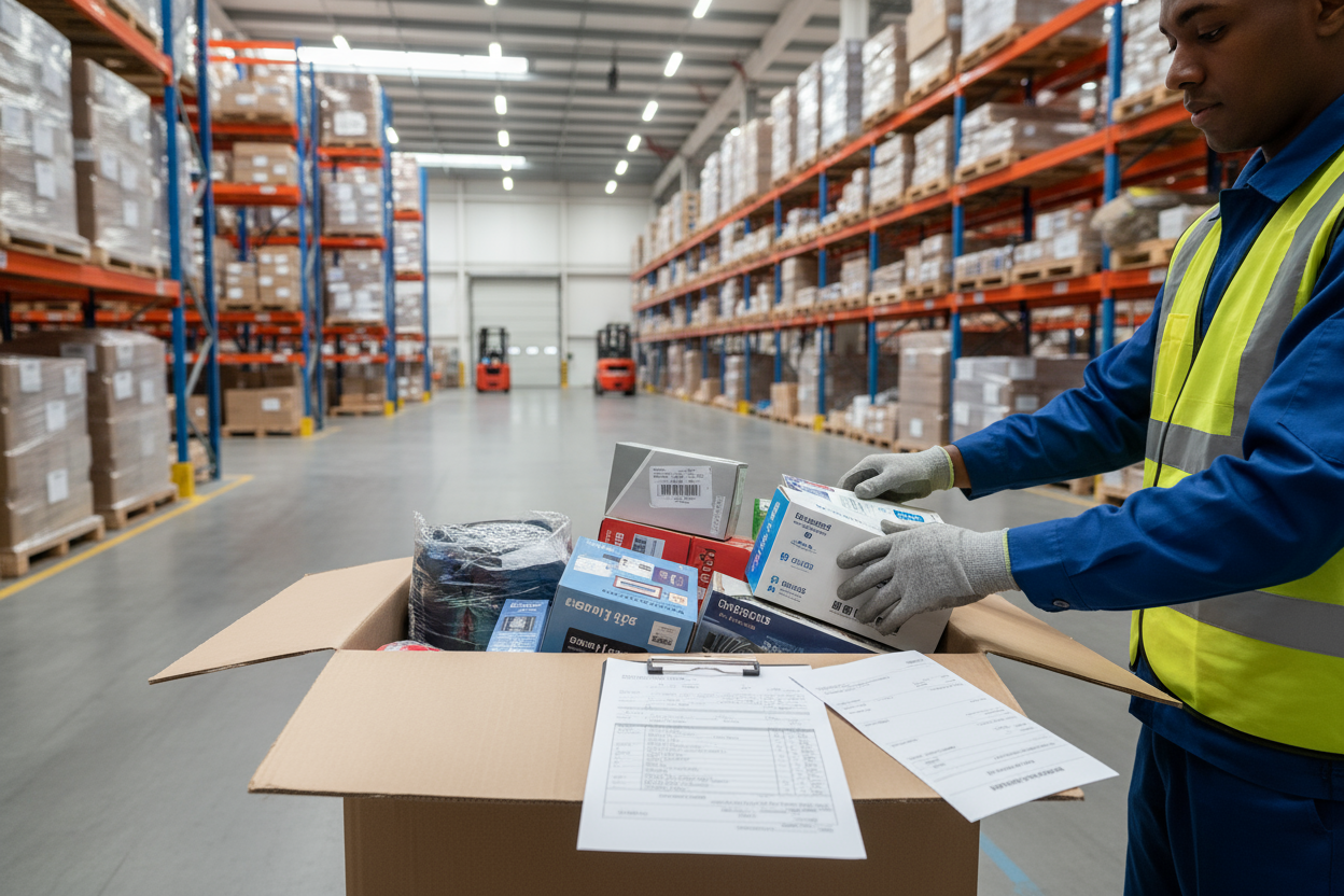 Packing a carton for a wholesale order